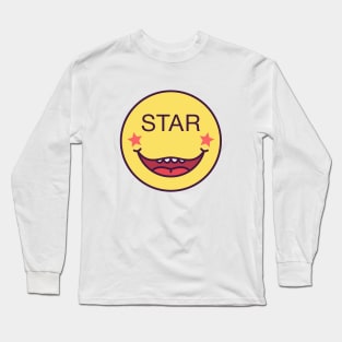 Emoji face with phrase Star Long Sleeve T-Shirt